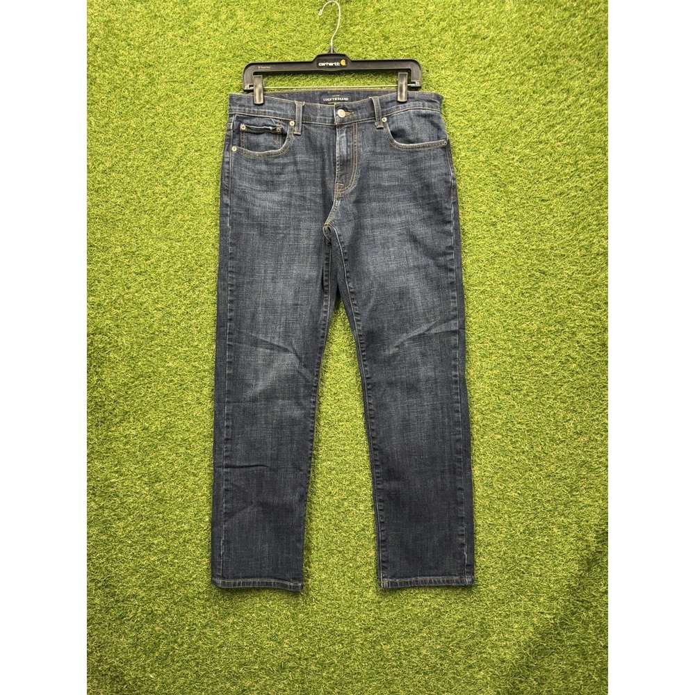 Lucky Brand Jeans Mens 32X30 221 Original Straight USA Made Dark Wash Denim